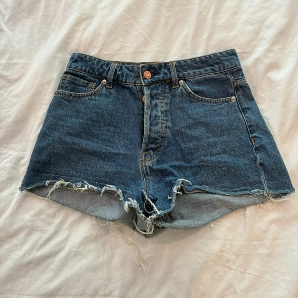 High-Waisted Denim Shorts